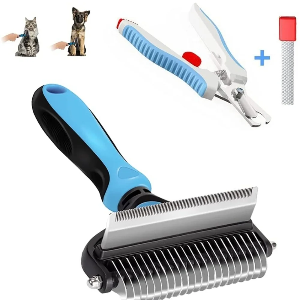 2side Dog Brush for Shedding Dematting